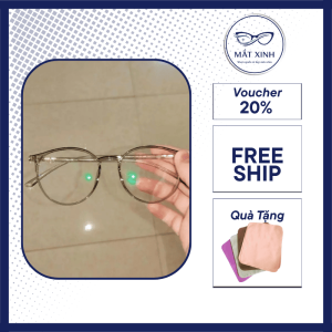 Gọng kính mắt tròn nam nữ chất liệu nhựa dẻo thanh mảnh nhẹ nhàng